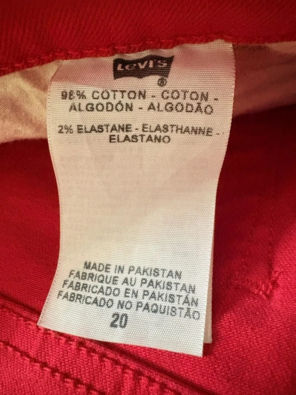 Sold Levi’s Red Women's Skinny Jeans - Vibrant Fit - Picture 7 of 7